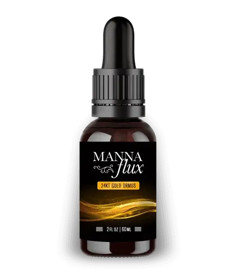 MannaFlux 24KT Gold ORMUS botanical drops bottle